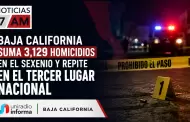 Baja California suma 3,129 homicidios en el sexenio y repite en el tercer lugar nacional
